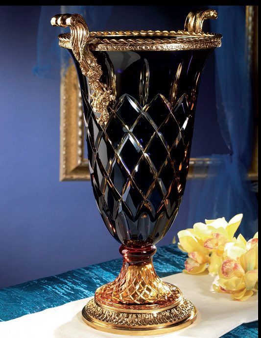 vase à fleurs de luxe en verre