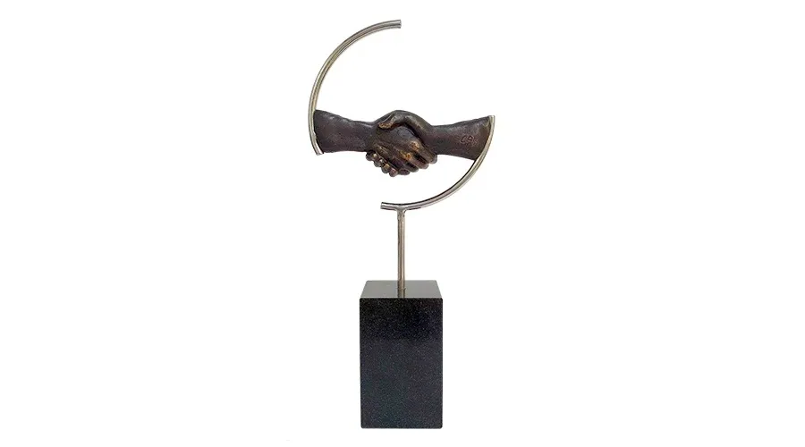 Statuette en bronze pour le 15e anniversaire de l'entreprise